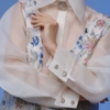 Блуза молочного цвета из премиальной шелковой органзы, фото 1
