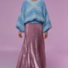 Плиссированная юбка с пайетками лавандово-розовая, фото 2
