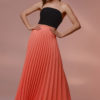 Плиссированная юбка коралловая из ультраплотного крепа, фото 3