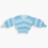 Объемный голубой джемпер ручной вязки из 100% шерсти, фото 8